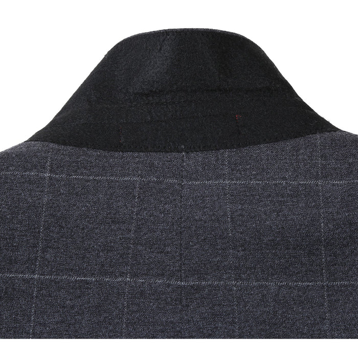 293-31 Men's Slim Fit Checked Suits - Image 13