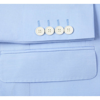 611-5 Men's New Slim Fit Checked Linen Suits - Image 6