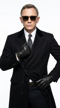 Men’s Black Double Breasted Overcoat, James Bond Inspired Long Formal Coat for Weddings, Business Events, Parties, and Winter Occasions