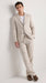 Men’s Informal Summer Suit, Light Beige Casual Linen Style Blazer and Pants Set