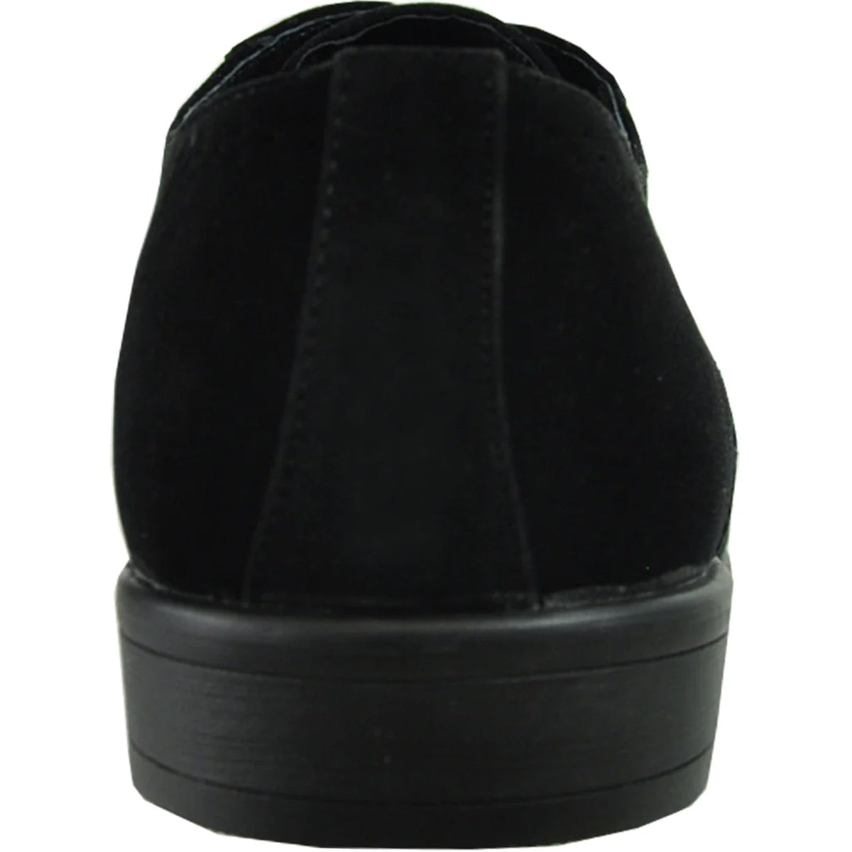 Mens Vegan Suede Wedding & Prom Wingtip Lace Up Dress Shoe in Black