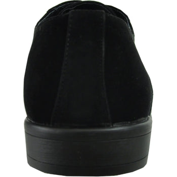 Mens Vegan Suede Wedding & Prom Wingtip Lace Up Dress Shoe in Black