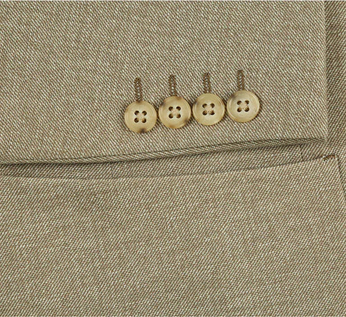 Half Canvas Slim Fit Blazer in Khaki - Image 6