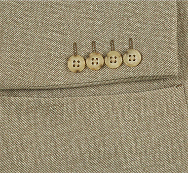 Half Canvas Slim Fit Blazer in Khaki - Image 6