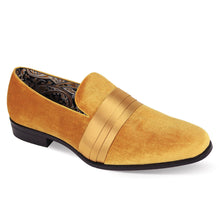 Uptown Hustle Gold Velvet Loafers by After Midnight