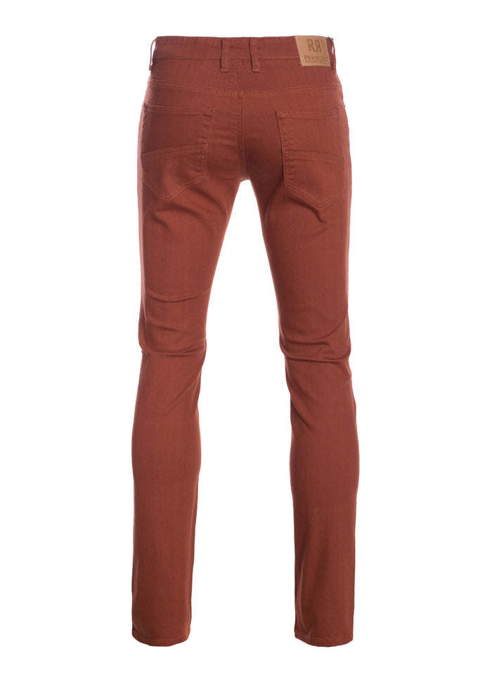 Skinny Jeans with tonal fabric, in Rust color
