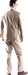 Mens Extra Long For Tall Man Vested 3 Piece Suit in Color Beige Two Buttons Modern Fit
