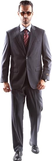 Mens Extra Long For Tall Man Vested 3 Piece Suit in Color Gray Two Buttons Modern Fit
