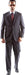 Mens Extra Long For Tall Man Vested 3 Piece Suit in Color Gray Two Buttons Modern Fit