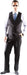 Mens Extra Long For Tall Man Vested 3 Piece Suit in Color Black Two Buttons Modern Fit