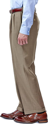 Mens E-Clo Repreve Classic Fit Pleat Front Dress Pant with Hidden Expandable Waistband