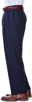 Mens E-Clo Repreve Classic Fit Pleat Front Dress Pant with Hidden Expandable Waistband
