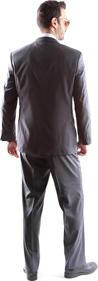 Mens Extra Long For Tall Man Vested 3 Piece Suit in Color Gray Two Buttons Modern Fit