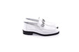 C0001209-7249 loafer with silver buckle-White