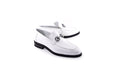 C0001209-7249 loafer with silver buckle-White