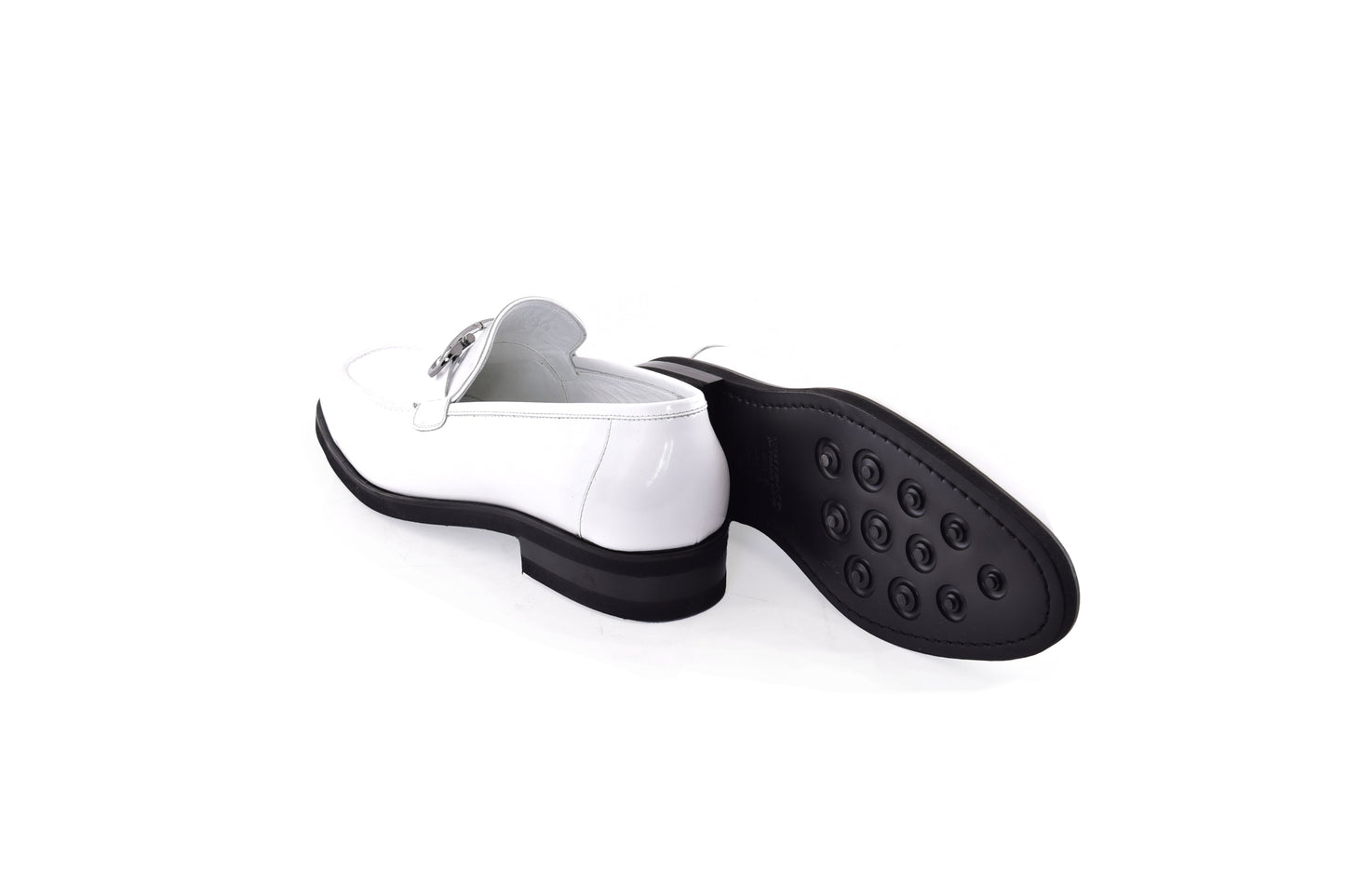 C0001209-7249 loafer with silver buckle-White - Image 3
