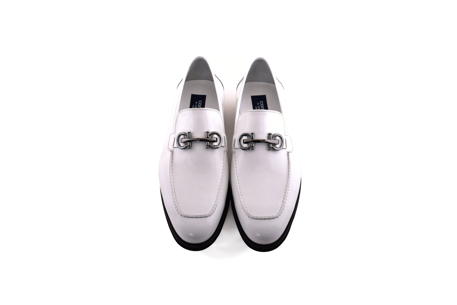 C0001209-7249 loafer with silver buckle-White - Image 4
