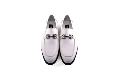 C0001209-7249 loafer with silver buckle-White - Image 4