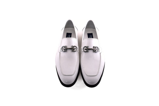 C0001209-7249 loafer with silver buckle-White - Image 4