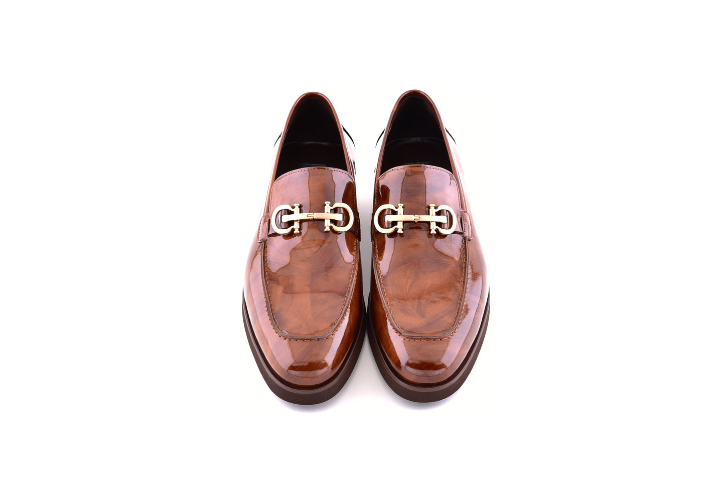C0001208-7249 loafer with gold buckle-Marble Tan - Image 4