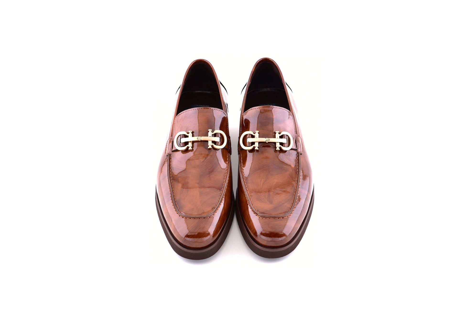 C0001208-7249 loafer with gold buckle-Marble Tan - Image 4