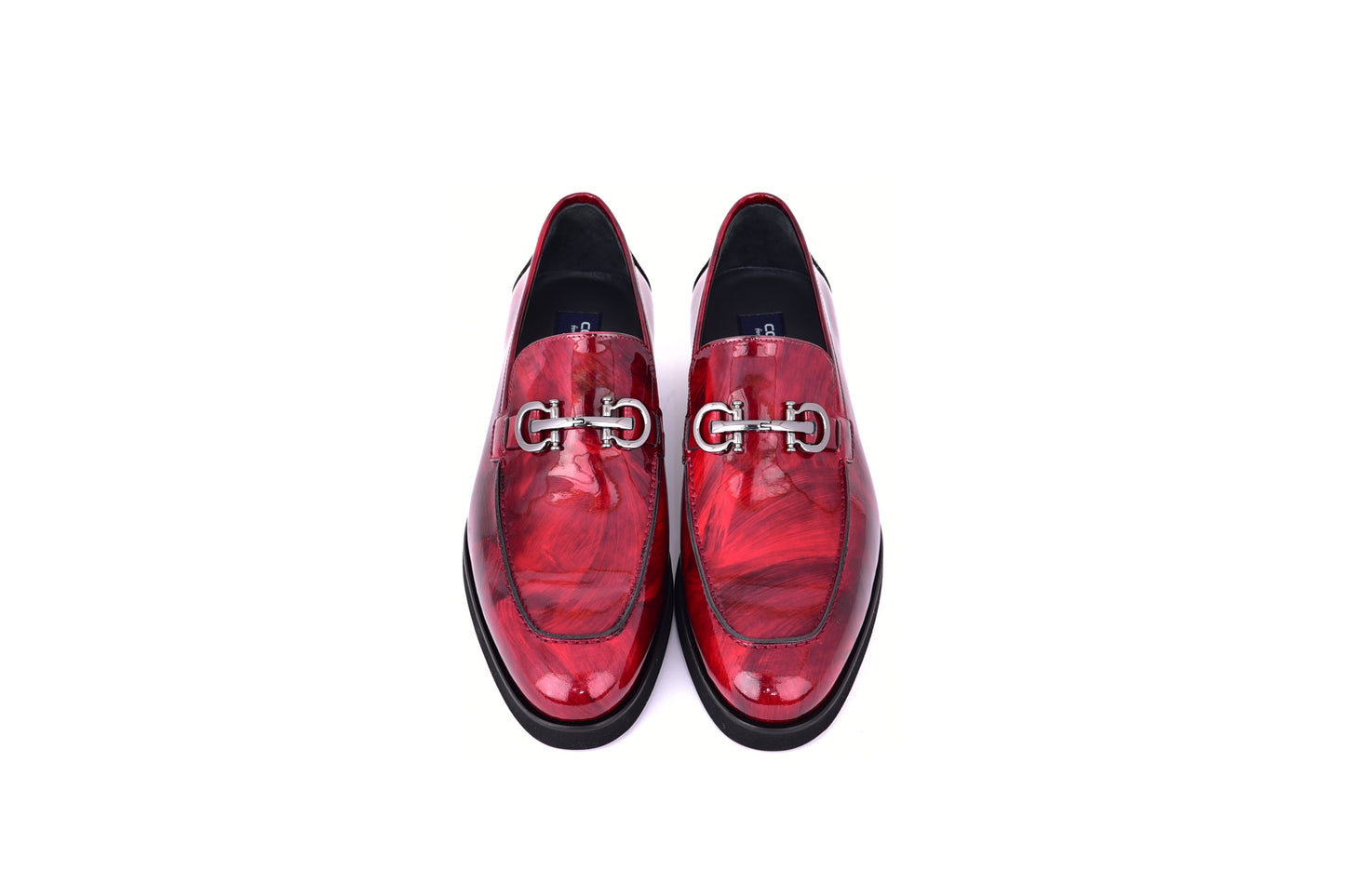 C0001206-7249 loafer with silver buckle-Marble Red - Image 4
