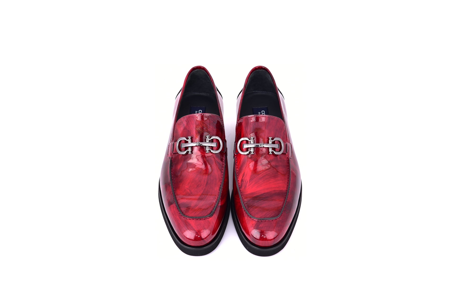 C0001206-7249 loafer with silver buckle-Marble Red - Image 4