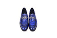 C0001207-7249 loafer with silver buckle-Marble Blue