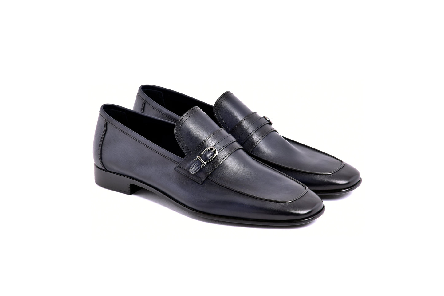 C0001116-7256 Side buckle loafer- Navy - Image 2