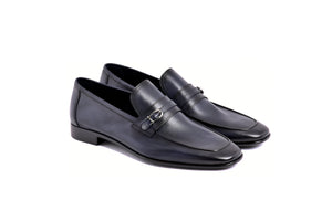 C0001116-7256 Side buckle loafer- Navy - Image 2