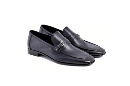 C0001116-7256 Side buckle loafer- Navy - Image 2