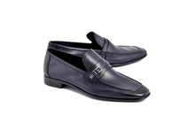 C0001116-7256 Side buckle loafer- Navy