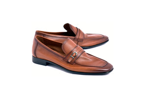 C0001118-7256 Side buckle loafer- Tan - Image 2