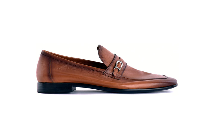 C0001118-7256 Side buckle loafer- Tan - Image 3