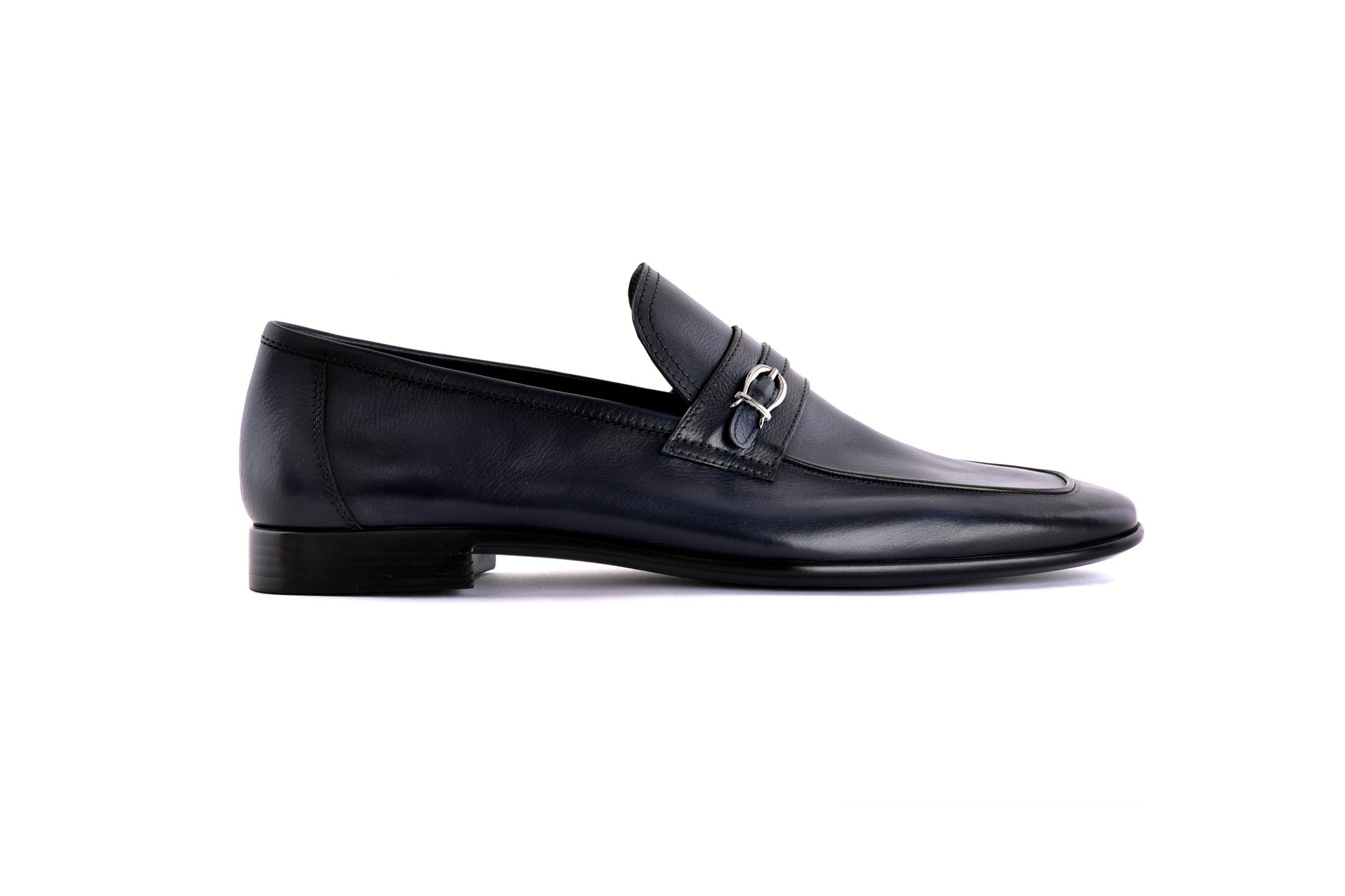 C0001116-7256 Side buckle loafer- Navy - Image 3