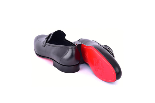 C0001201-7260 loafer with silver buckle-Black - Image 3