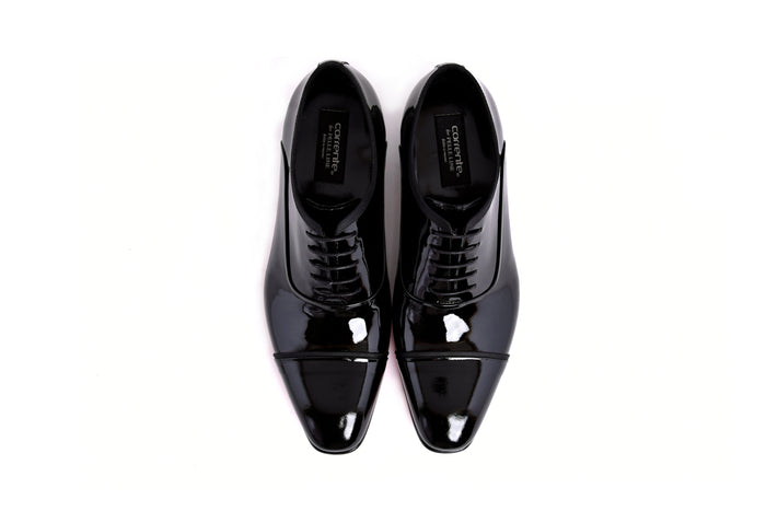 C0001102- 7368P Cap toe lace up - Black Patent - Image 3