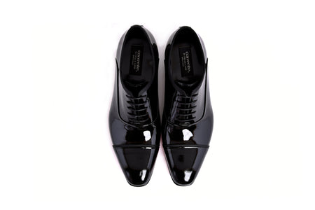 C0001102- 7368P Cap toe lace up - Black Patent