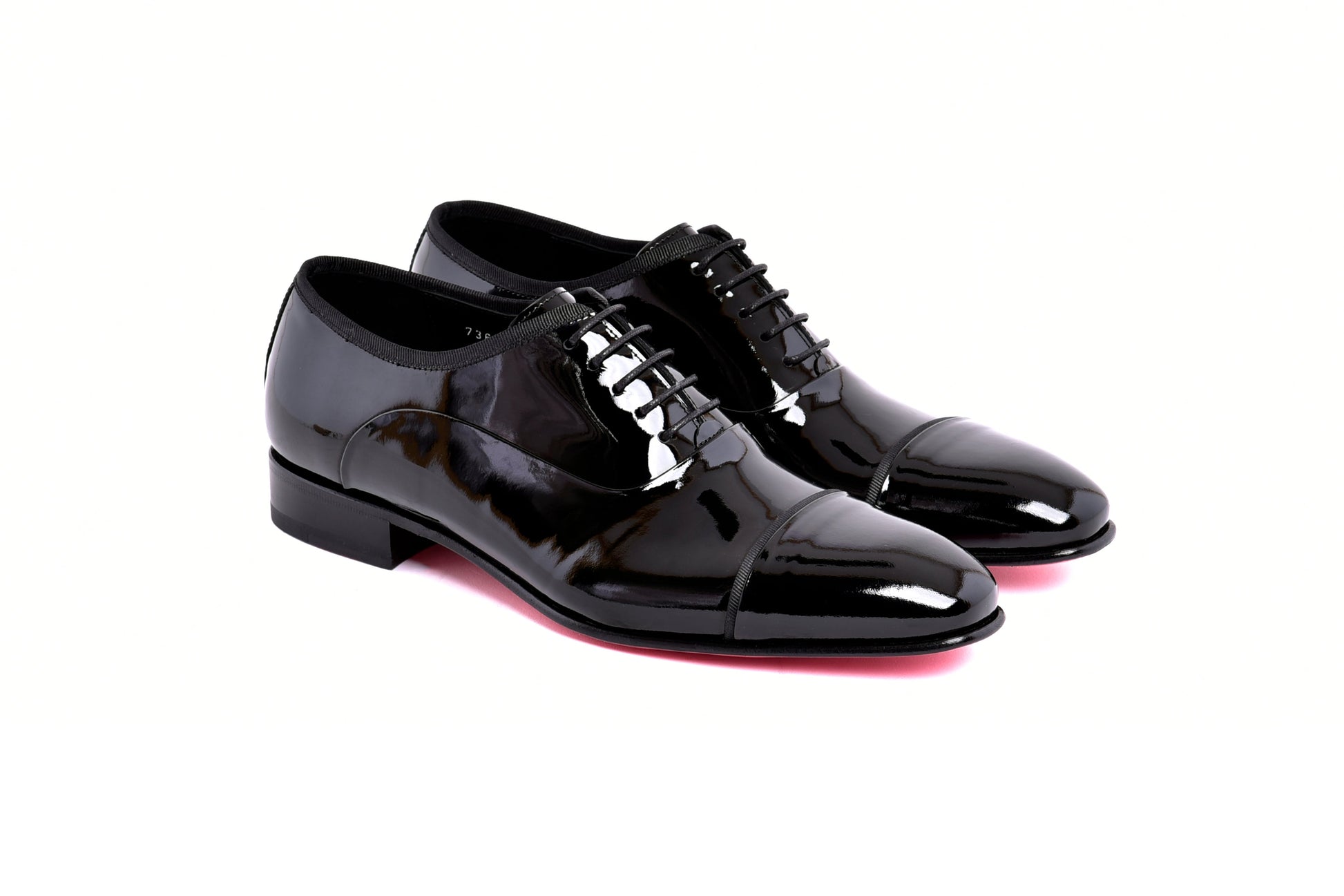 C0001102- 7368P Cap toe lace up - Black Patent - Image 4