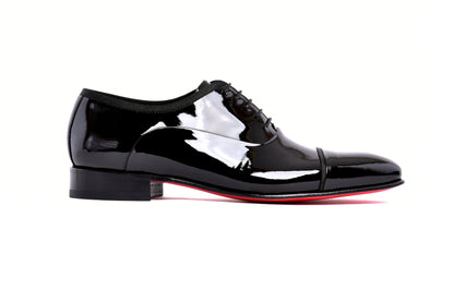 C0001102- 7368P Cap toe lace up - Black Patent - Image 5