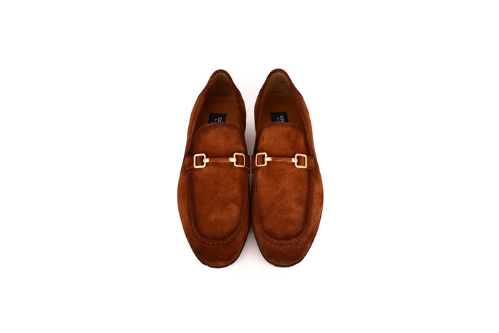 C000204-7373S Soft suede Buckle Loafer-Tan - Image 4
