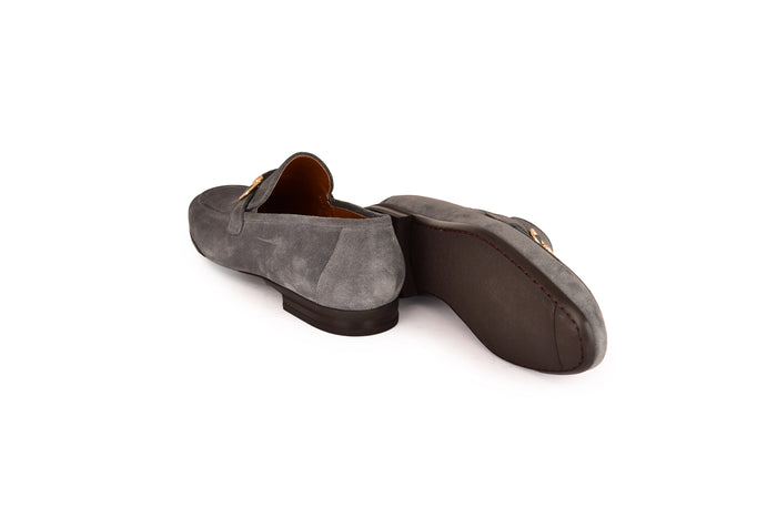 C000205-7373S Soft suede Buckle Loafer-Grey - Image 3