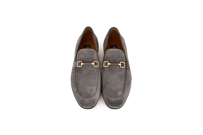 C000205-7373S Soft suede Buckle Loafer-Grey - Image 4