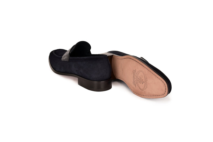C000212-7425S Loafer-Navy Suede - Image 3