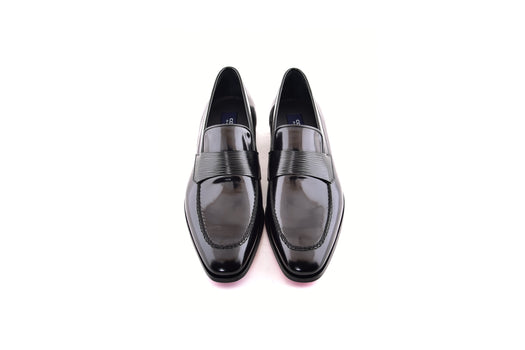 C000210-7425 Formal Loafer-Black Luxe leather - Image 4
