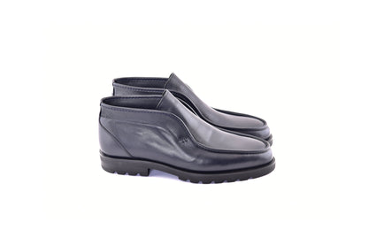 C187-7520 Shearling Lined Chukka Boot-Navy - Image 2
