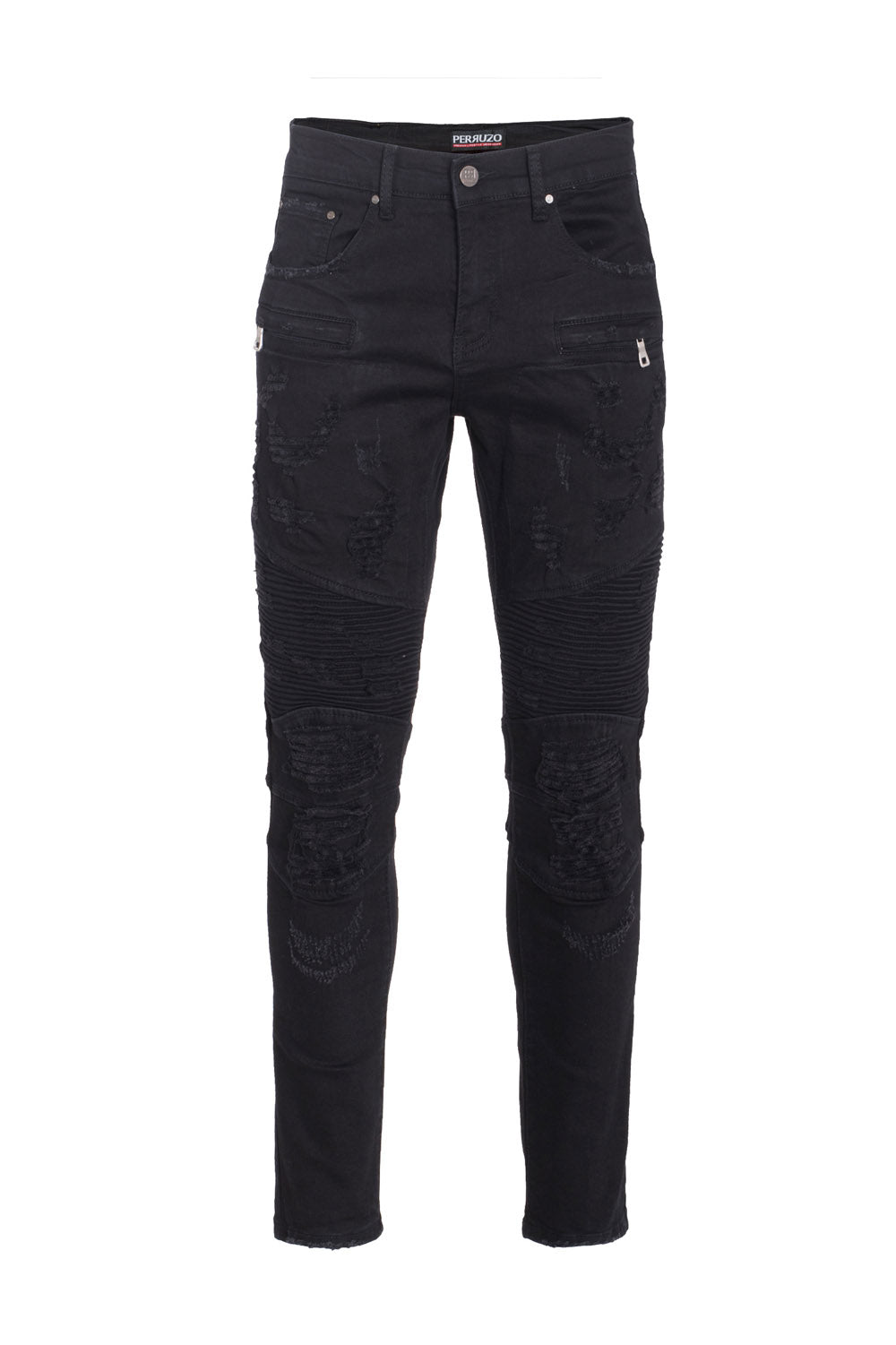 Moto Jeans in Distressed Black
