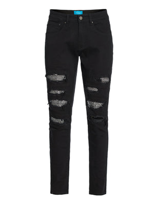 PX Denim Jean with Crystal Patchs