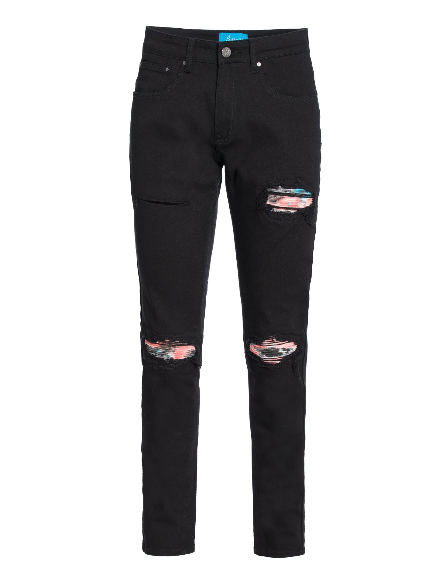 PX Denim, multicolor Quilted knee Patch