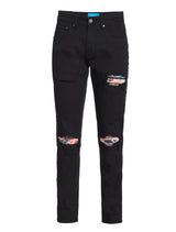PX Denim, multicolor Quilted knee Patch